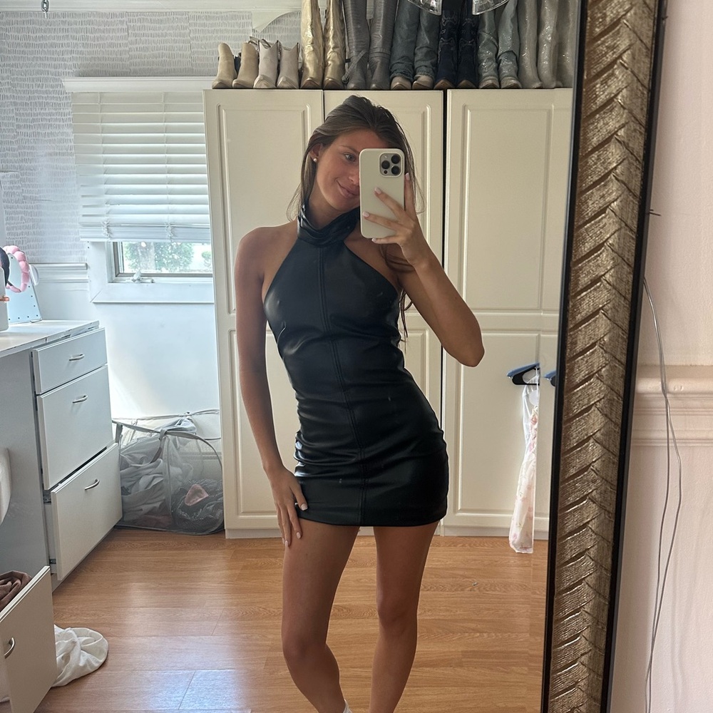 Black Leather Dress